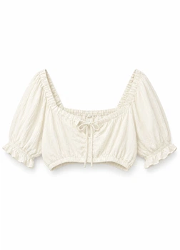 Блуза из вискозы H&M 1078497001c67 M белая (100013664)