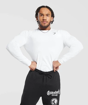 Спортивний лонгслів Gymshark a1a1pc68 L білий (100014329)