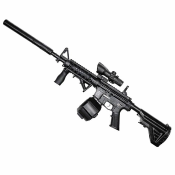Игрушечный автомат Орбиган M4A1 на орбизах (гелевых шариках) 95 см аккумуляторный + 500 орбизов чорный