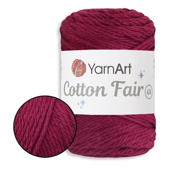 YarnArt Cotton Fair 4/4, Фуксия №5546- хлопковая пряжа для вязания спицами и крючком, 50 г/80 м, 100% хлопок