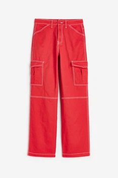 Джинсы карго H&M 1107358004c68 32 красные (100014010)