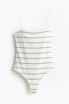 Топ-боди H&M 1228205001c68 S белый (100014026)