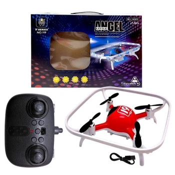 Квадрокоптер MIC съемный аккумулятор 3.7V пульт 2.4 GHz headless mode LED-подсветка для детей и новичков Красный
