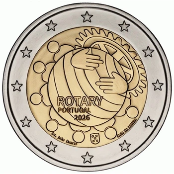 Монета 2 євро 100-річчя - Ротарі в Португалії UNC