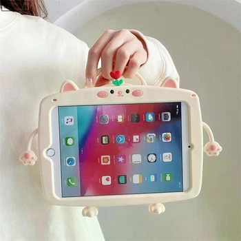 Чехол детский Silikon Power с подставкой и ремешком Apple iPad Pro 9.7" (2016) Котик