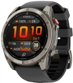 Smartwatch Garmin fenix 8 Pro 51mm AMOLED Sapphire Titanium with Graphite/Black Silicone Band (010-03199-11 GARMIN)
