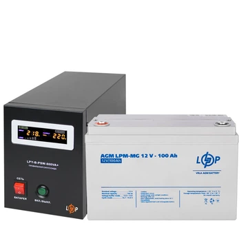 Комплект резервного питания LP (LogicPower) ИБП + мультигелевая батарея (UPS B800 + АКБ MG 1280W)