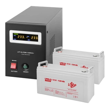 Комплект резервного питания LP (LogicPower) ИБП + гелевая батарея (UPS B1500 + АКБ GL 3300W)