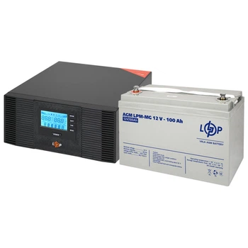 Комплект резервного питания LP (LogicPower) ИБП + мультигелевая батарея (UPS B1500 + АКБ MG 1200W)