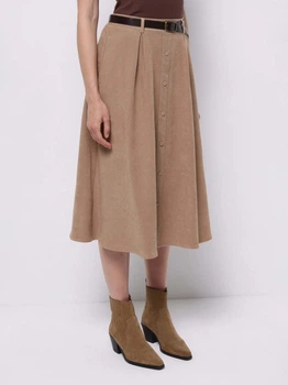Юбка миди осенняя женская Colin's CL1075580DBG XS Dark Beige (8684112819686)