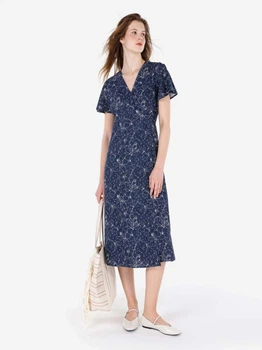 Платье на запах миди летнее женское Colin's CL1069174NAV XS Navy (8684112209296)