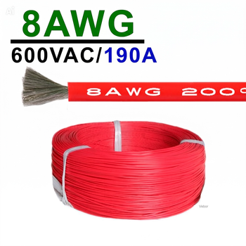 Силіконовий кабель 8 AWG термостійкий, багатожильний (червоний) Minzan AWG8К