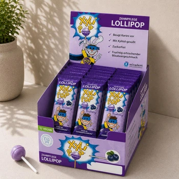 Леденец с ксилитом miradent XyliPOP черника 50 шт