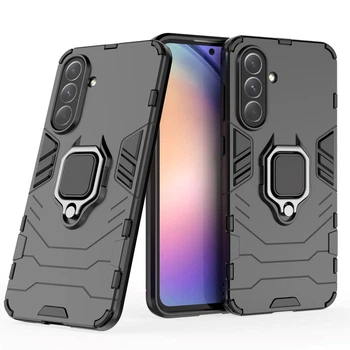 Чохол Iron Ring для Samsung Galaxy A36 / A366 протиударний бампер із підставкою кільцем Black