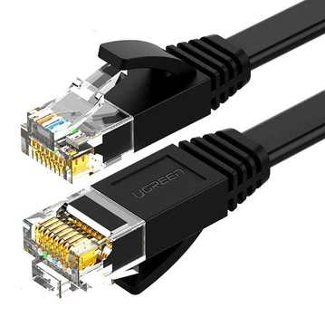 Патч-корд Ugreen NW102 Cat 6 U/UTP Lan Flat Cable 3m (Black) (50175)