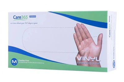 Вінілові рукавички, розмір M. Care 365, Прозорі