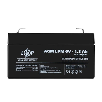 Аккумулятор AGM LPM 6V - 1.3 Ah Уценка 10.2024