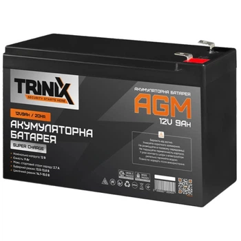 Свинцово-кислотная аккумуляторная батарея TRINIX SUPER CHARGE 9А•ч 12В