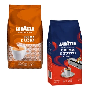 Комплект кави в зернах Lavazza Crema e Aroma + Lavazza Crema e Gusto 1×1 кг