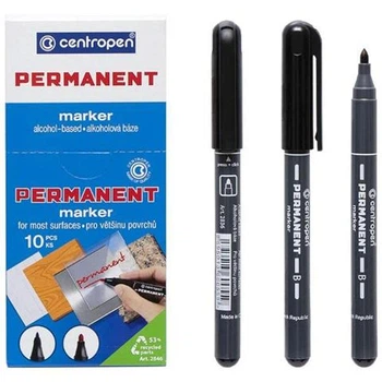 Маркер чорний Centropen 10шт.