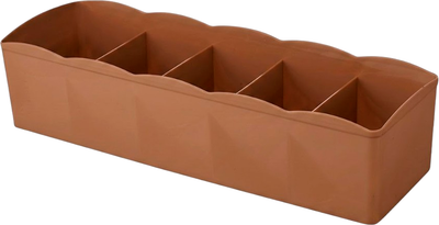 Органайзер для зберігання Elif Plastik п'ятисекційний Коричневий (U393)