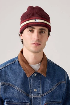 Мужская вязаная шапка Levi's one size Бордовый (141794)