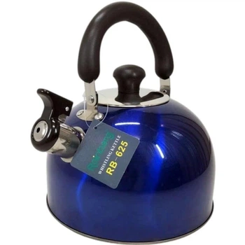 Чайник для электрических и газовых плит со свистком Rainberg RB-625 3L Blue