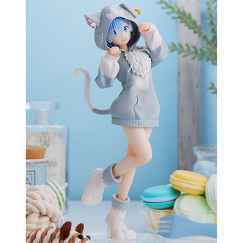 Аніме фігурка 21,5 см Рем з аніме Ре:зеро в костюмі котика, Re:Zero - Rem