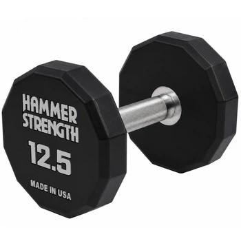 Гантель цельная профессиональная с полиуретановым покрытием 1шт HAMMER STRENGHT TA-9215-12_5 12.5 кг
