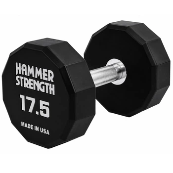 Гантель цельная профессиональная с полиуретановым покрытием 1шт HAMMER STRENGHT TA-9215-17_5 17.5 кг