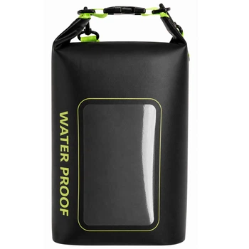 Водонепроникний гермомішок SP-Sport Waterproof Bag 5л TY-7494_Черный-салатовый
