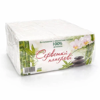 Серветка 24*24 см Барна біла Malvar 450 шт