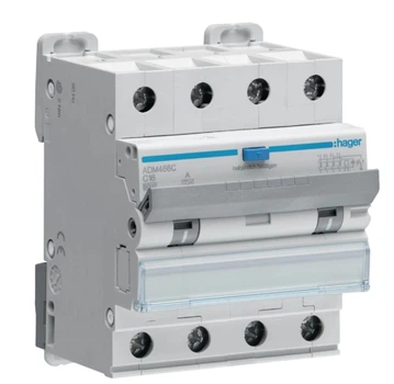 Дифференциальный автомат Hager ADM466C 4P 6кА C-16A 30mA 6кА
