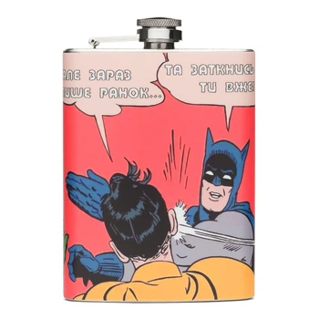 Фляга NU SHO “Batman&Robin” нержавеющая сталь 200 мл