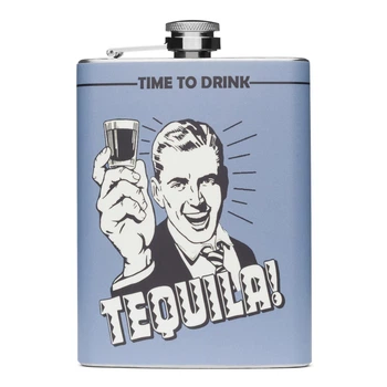 Фляга NU SHO “Tequila” нержавеющая сталь 200 мл