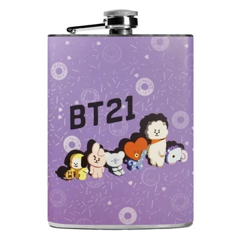 Фляга NU SHO “BT21” нержавеющая сталь 200 мл