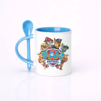 Чашка керамическая с ложкой глянцевая Paw Patrol Щенячий патруль 330 мл (РД031659)