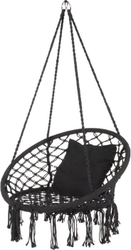 Садова гойдалка Luverno Boho XXL Luna Чорна (L-66238)