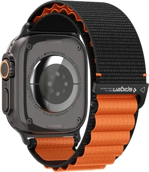 Ремінець Spigen WBF1 для Apple Watch 6/7/8/9/10/11/SE/SE 3/Ultra 1/Ultra 2 44/45/46/49mm Black-Orange (AMP10145)