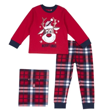 Пижама новогодняя Chicco Red Plaid Merry Xmas Красная Размер 74