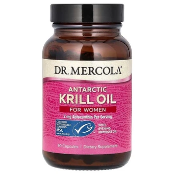 Олія примули вечірньої Dr. Mercola Antarctic Krill Oil with Evening Primrose Oil for Women 90 рідких капсул