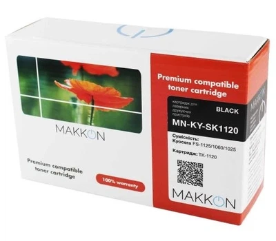 Картридж Kyocera TK-1120, Black, FS-1025/1125/1160, 3000 стор Makkon (2000003494385)