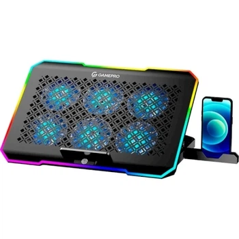 Подставка для ноутбука до 15.6" CP660, Black, 6 x 70 мм (2400 об/мин) сенсорная RGB подсветка GamePro (teh0027940)