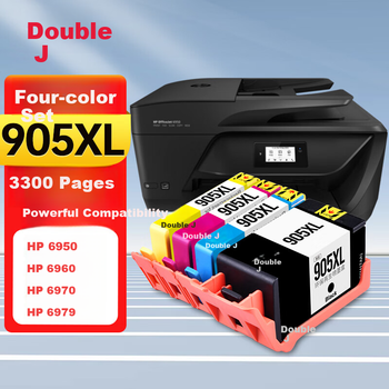 Картриджі струменеві Shuangjie 905XL для HP OfficeJet Pro 6950, 6960, 6970, 4 кольори, комплект