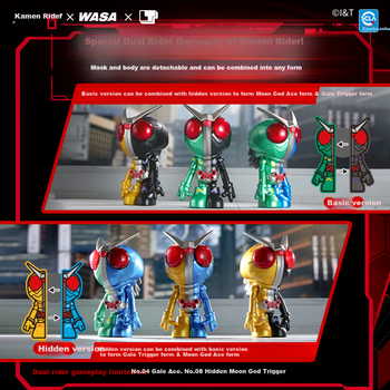 Набір фігурок WASA Kamen Rider, 6 шт, у непрозорій коробці, з підставками: Кууга, Агіто, Кабуто