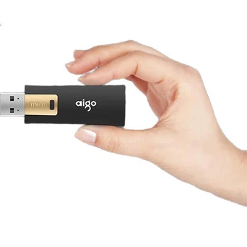 Флеш-накопичувач Aigo 128GB USB 3.2 L8302 із захистом від запису, чорний, із захистом від вірусних атак та помилкового видалення