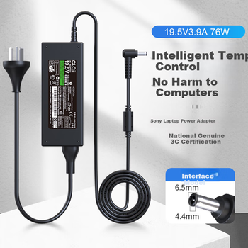 Блок живлення Elei VGP-AC19V37 для ноутбуків SONY 19.5 В 3.9 А 76 Вт з кабелем