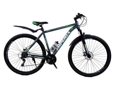 Велосипед CrossBike Imperia 29" 21" Сірий-Зелений