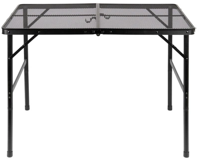 Stół turystyczny Vilde 489393 składany 2w1 90 x 60 x 42/66 cm Czarny (5900670121577)