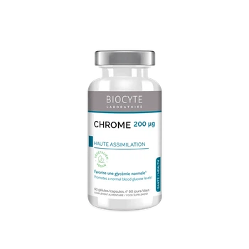 Biocyte Chrome 200 мкг — піколінат хрому з вітаміном B3 для підтримки рівня глюкози, 60 капсул